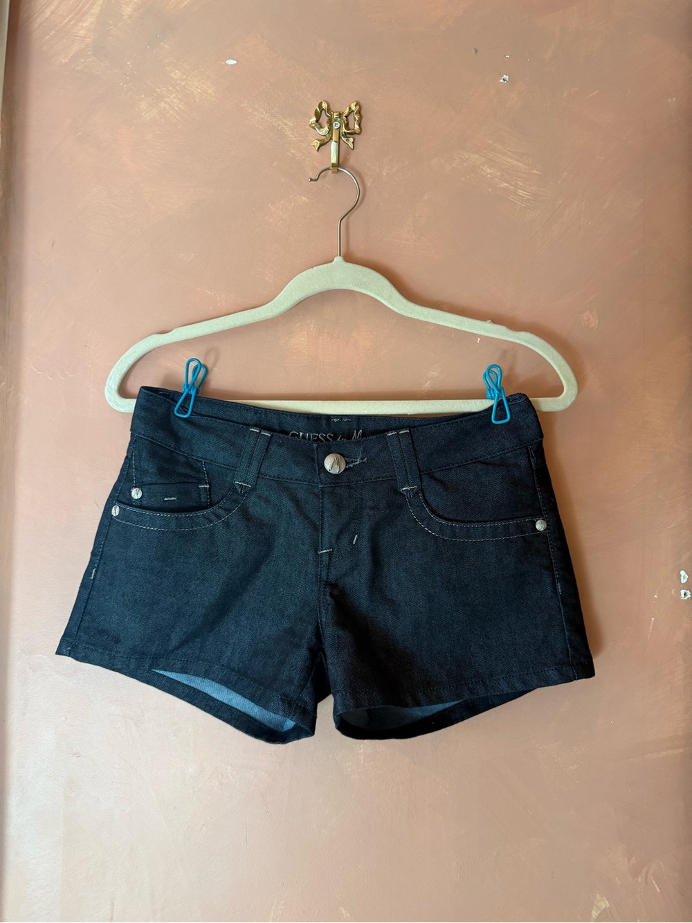 Vintage Guess by Marciano Black Denim Mini Shorts